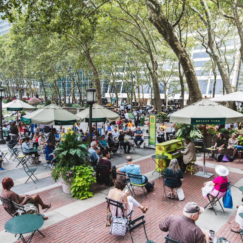 Harry Lam on the Upper Terrace at Bryant Park (Site)